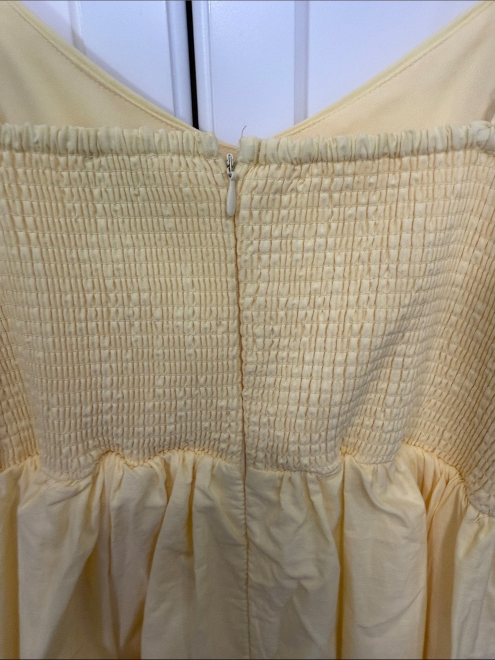 Calypso St. Barth Soft Yellow Midi Dress with Eyelet details. Size 10 - Picture 6 of 13